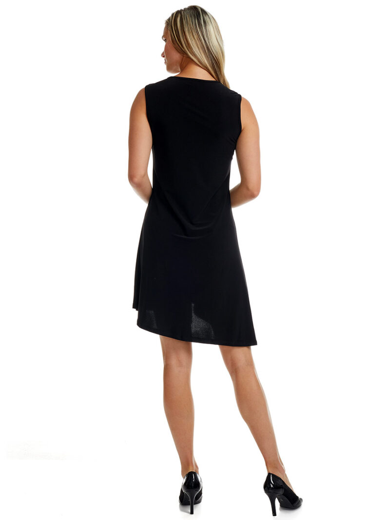 Modes Gitane R25506 sleeveless V-neck black dress