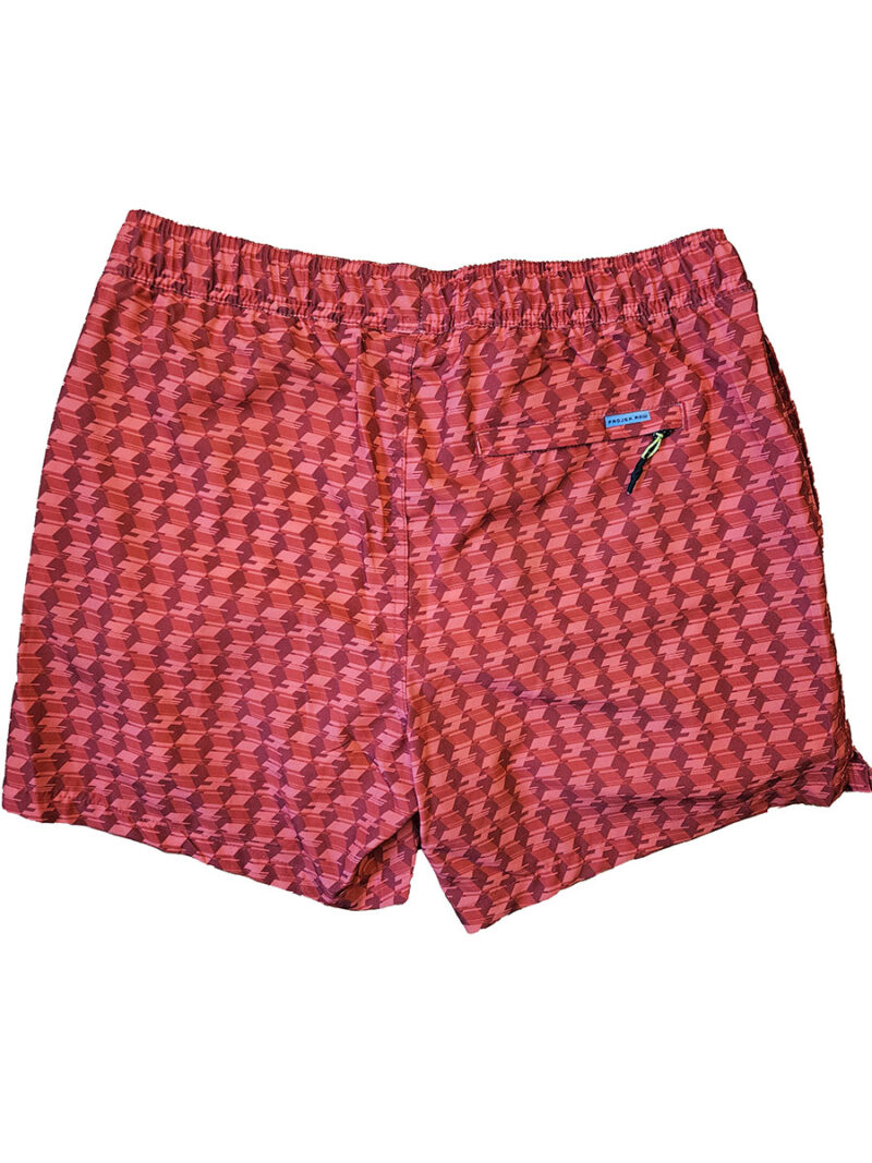 Projek Raw PPS23606-COR comfortable and stretchy printed swim shorts coral combo