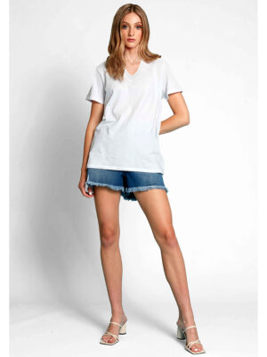 T-shirt blanc Point Zero 8264540 manches courtes en coton