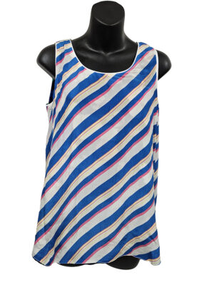 Charlie B Top C4317XP-788A sleeveless printed and reversible