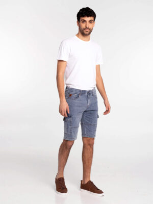 Lois Bermuda shorts Enrique 1762-6818-90 cargo style in stretchy and comfortable denim light blue