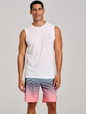 Nortcoast tank top NCBEAM03016 printed back in white color