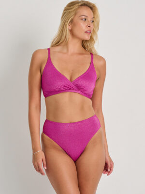 Culotte bikini Everyday Sunday ESBEAW02768 berrie taille haute couleur rose