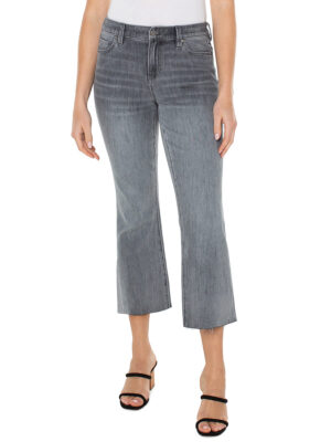 Dark Grey Ripped Holes Flared Jeans, Bell Bottom Wide Legs Niche Design  Denim Pants, Women's Denim Jeans & Clothing