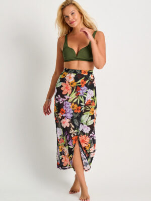 Everyday Sunday swimsuit cover skirt ESBEAW02795-black blossom wallet style