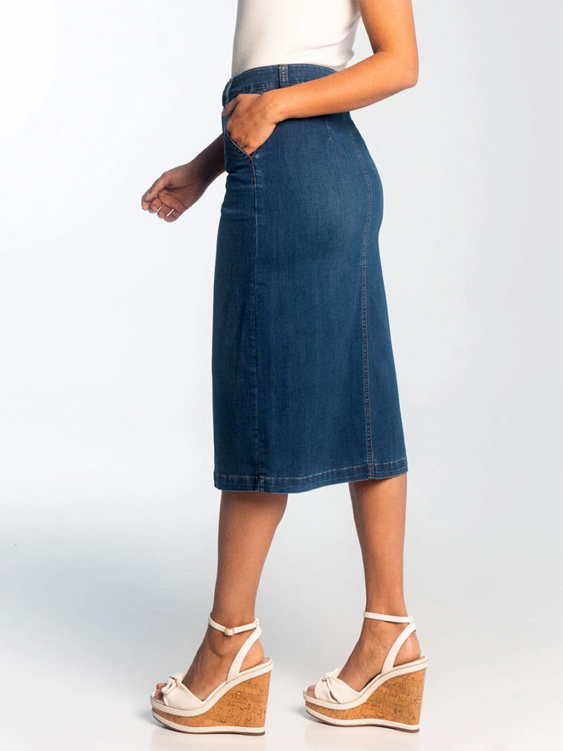 Lois long skirt 2941-6940-00 medium blue buttoned jeans