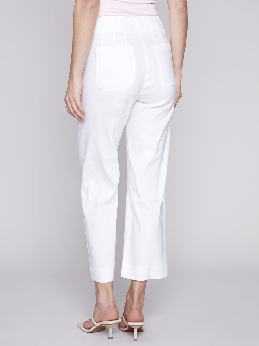 Pull On Stretch Cropped Cuffed Pant by Charlie B