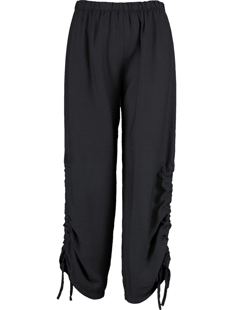 Pantalon M Italy 11-4042U plissé sur la jambe couleur noir