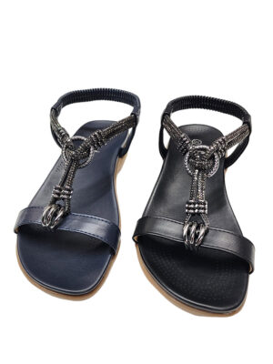 Sandals JJ-footwear S-1409 jewelry black and navy