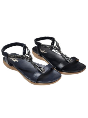 Sandales JJ-footwear S-1409 bijoux noir et marine