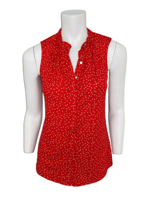 Top Motion MOM4152 printed sleeveless red