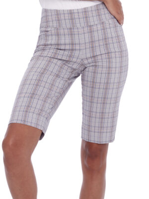 Bermuda shorts UP 68101 slip-on check blue combo