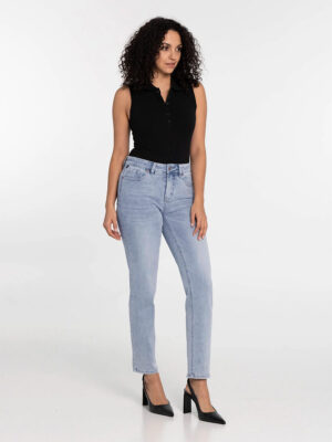 Jeans Lois 2170-7344-90 mid-rise straight leg bleach blue color