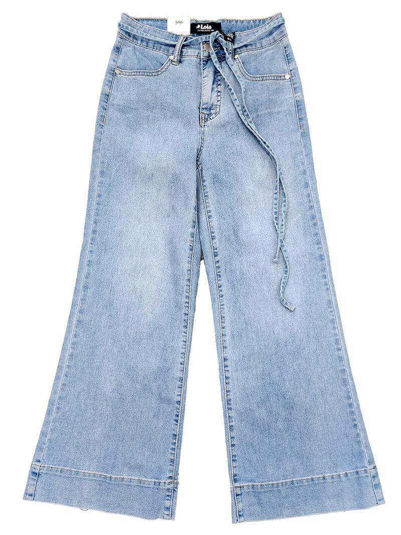 Jeans Lois 2916-6980-90 Robie wide leg high waist light blue color