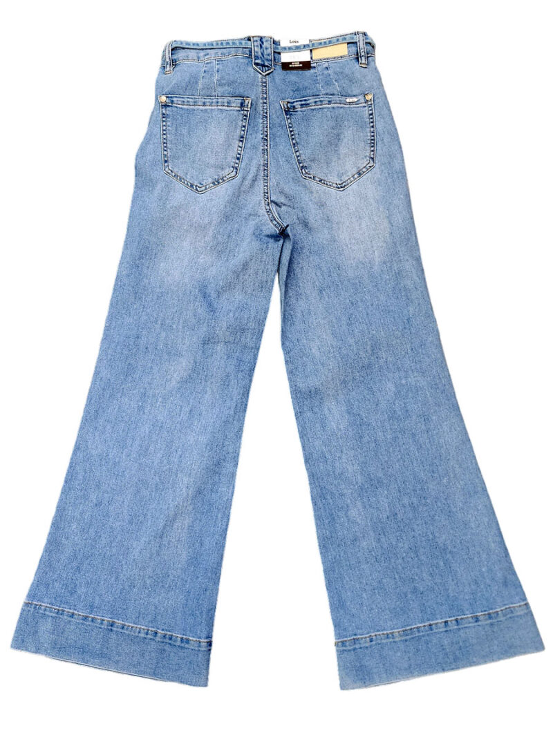Jeans Lois 2916-6980-90 Robie wide leg high waist light blue color