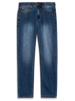 Jeans Peter Lois slim 1160-6972-82 en denim léger extensible et confortable bleu moyen
