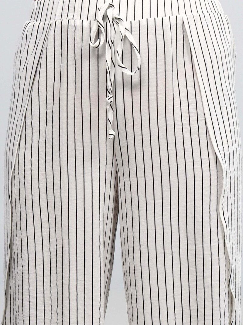 Devia S199P loose pants with black stripes
