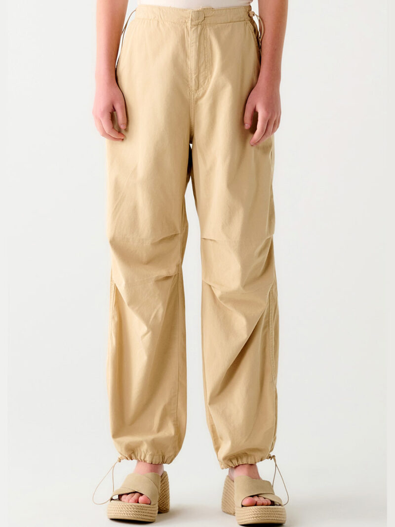 Dex 2322740D parachute pants high waist tan color