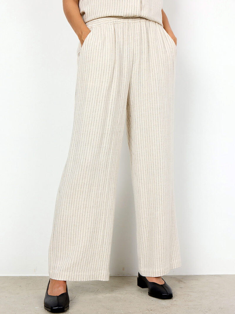 SoyaConcept 40607-40 wide leg pants with black stripes