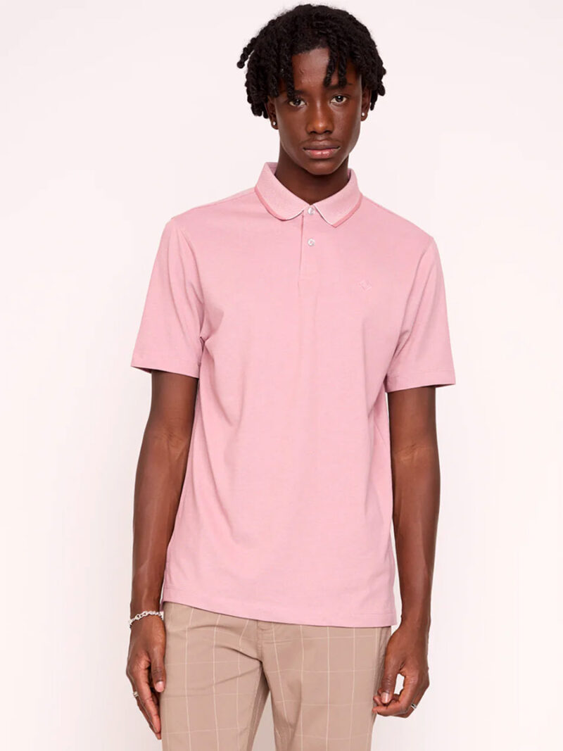 Point Zero polo shirt 7061503 short sleeve textured pique pink color