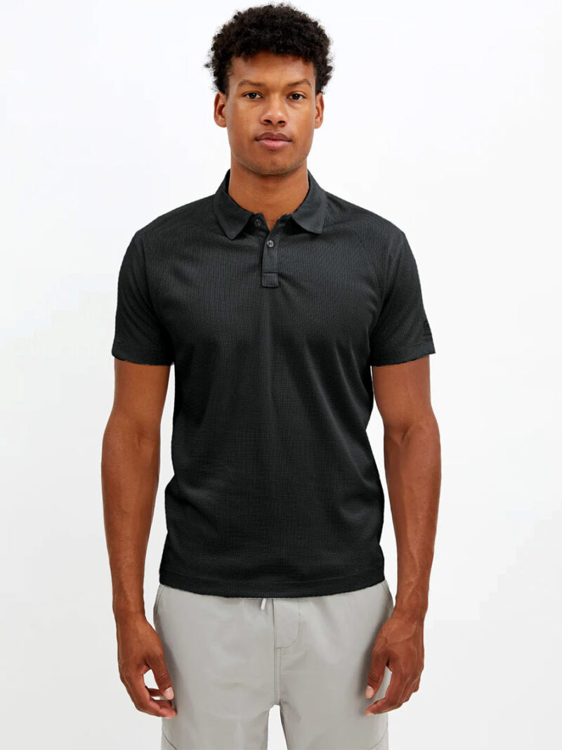 Point Zero Polo 7261525 stretchy and comfortable with a waffle texture black color
