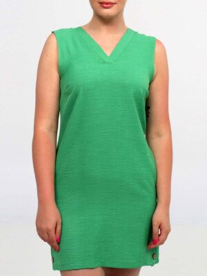 Devia S135D sleeveless dress green color