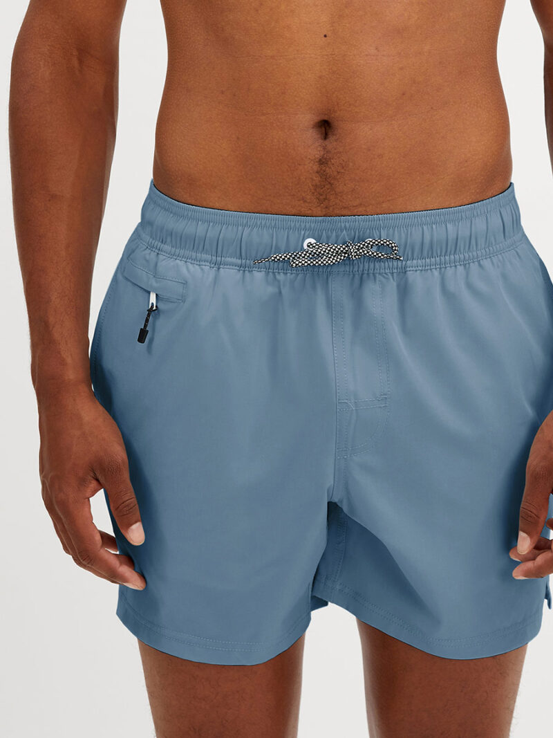Point Zero swim shorts 7265299 stretchy and comfortable fabric with zip pockets chambray color