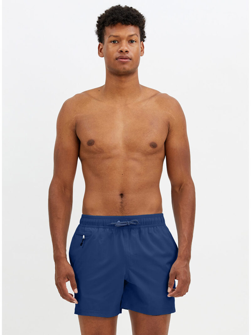 Short maillot Point Zero 7265299 tissus extensible et confortable avec poches zip couleur bleu