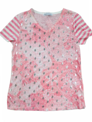 T-shirt CoCo Y Club 241-2321 printed short sleeves pink combo