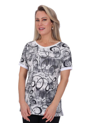 T-shirt Ness N105314 imprimé encolure ronde  manches courtes