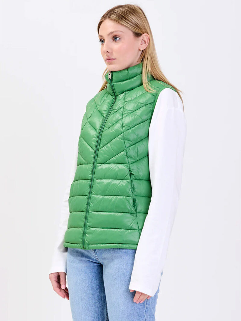 Point Zero 8268571 ultra light sleeveless jacket green color