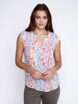 CoCo Y Club 241-2270 sleeveless V-neck blouse