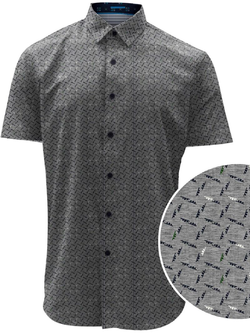 Point Zero shirt 7264462 printed short sleeves, light and easy care grey combo