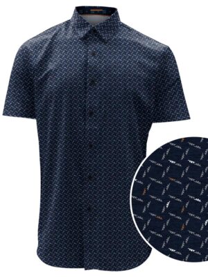 Point Zero shirt 7264462 printed short sleeves, light and easy care navy combo