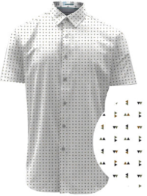Point Zero shirt 7264468 printed short sleeves, light and easy care white combo