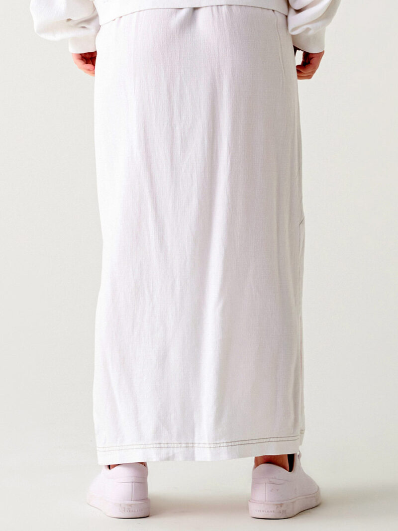 Dex white long skirt 2322734D slit on the sides