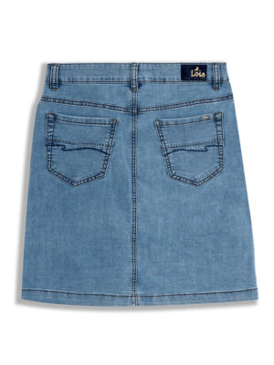 Lois short denim skirt 2982-6940-39 buttoned in stretch length in light blue color