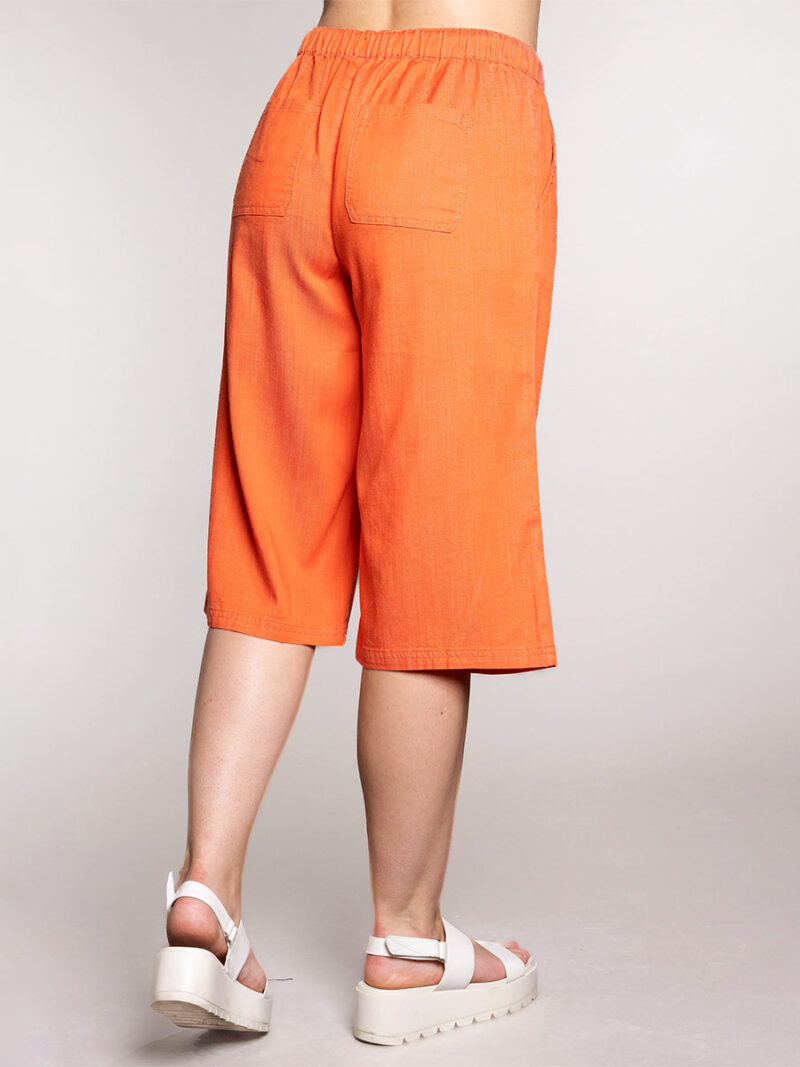 Pantalon Carelli T1003 jambe large 7/8 en tencel orange