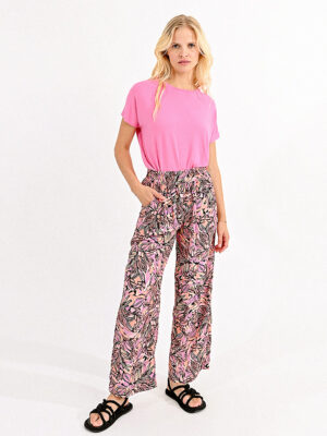 Pantalon Molly Bracken LAS116ACP large imprimé combo rose