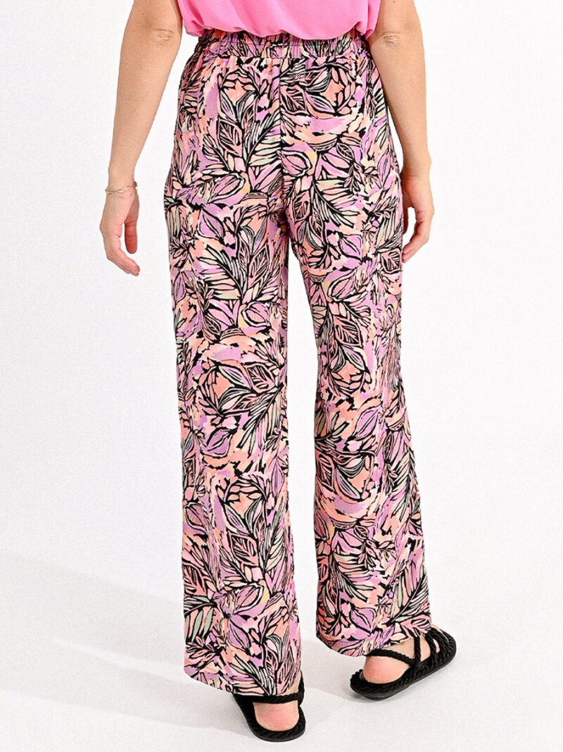 Molly Bracken LAS116ACP wide printed pants pink combo