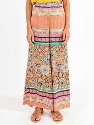 Pantalon Molly Bracken N183ACE taille haute imprimé multicolore