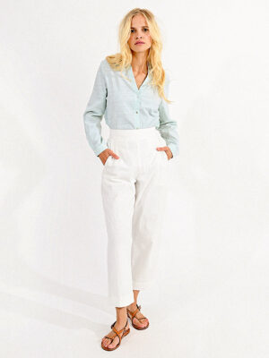 Pantalon blanc Molly Bracken TR163CP taille haute