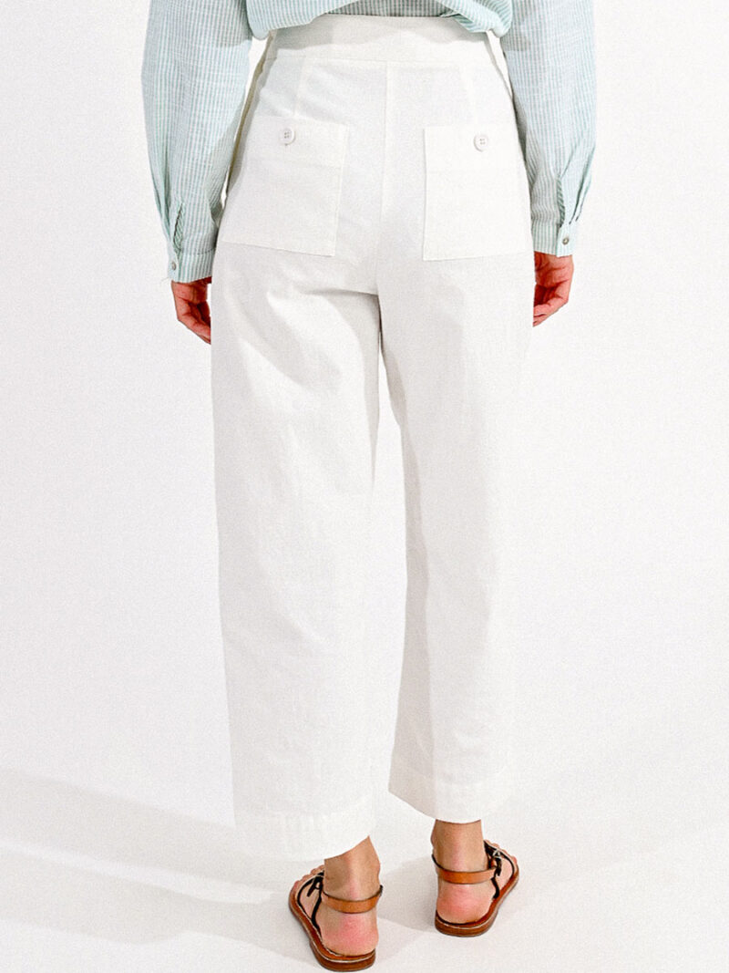 Pantalon blanc Molly Bracken TR163CP taille haute