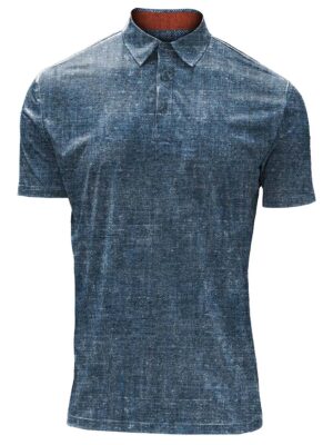 Point Zero Polo 7261712 Flex printed short sleeves and comfortable chambray color