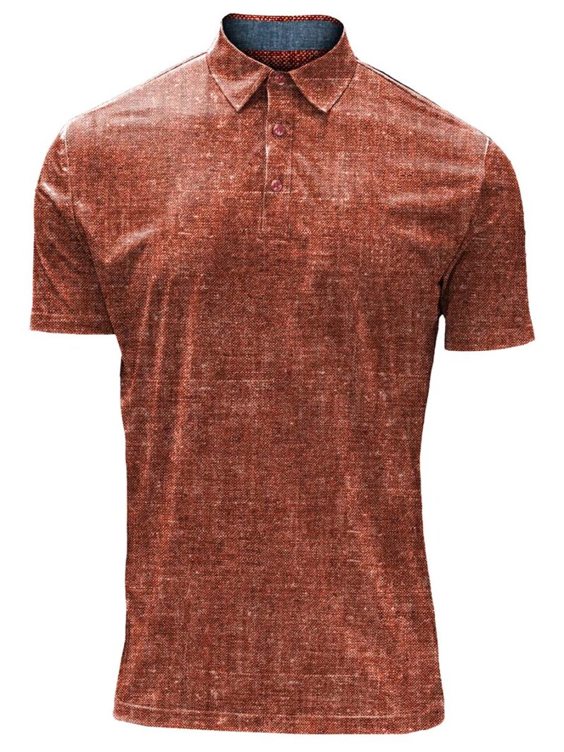 Point Zero Polo 7261712 Flex printed short sleeves and comfortable orange color