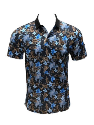 SUGAR DUSK-P Midnight printed stretch and comfortable polo shirt