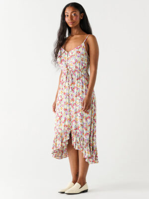 Dex 2322547D printed long dress with fine straps