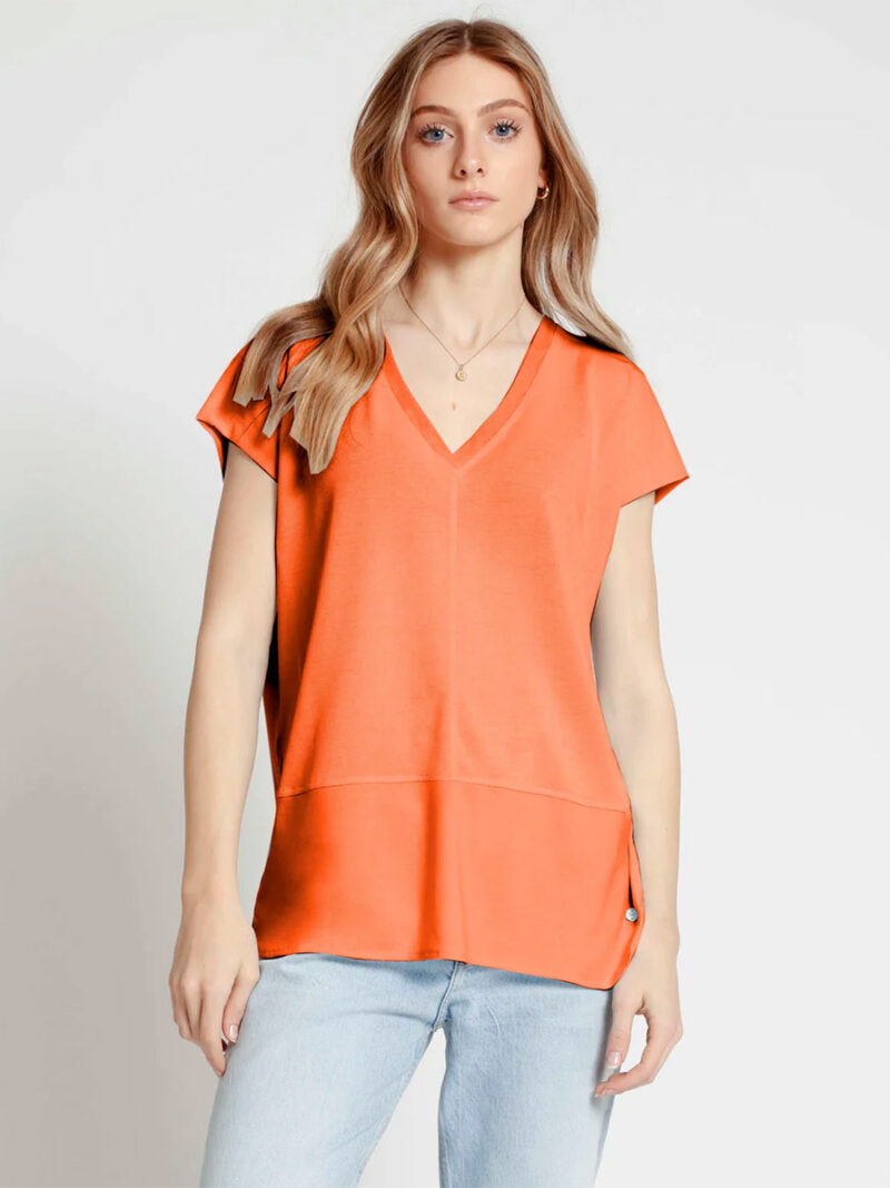 Point Zero T-shirt 8064512 short sleeves orange  color