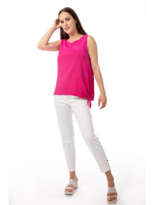 Top Bali 8331 asymmetrical sleeveless pink color