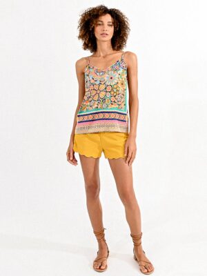 Camisole  Molly Bracken N177CE printed thin straps combo multicolor